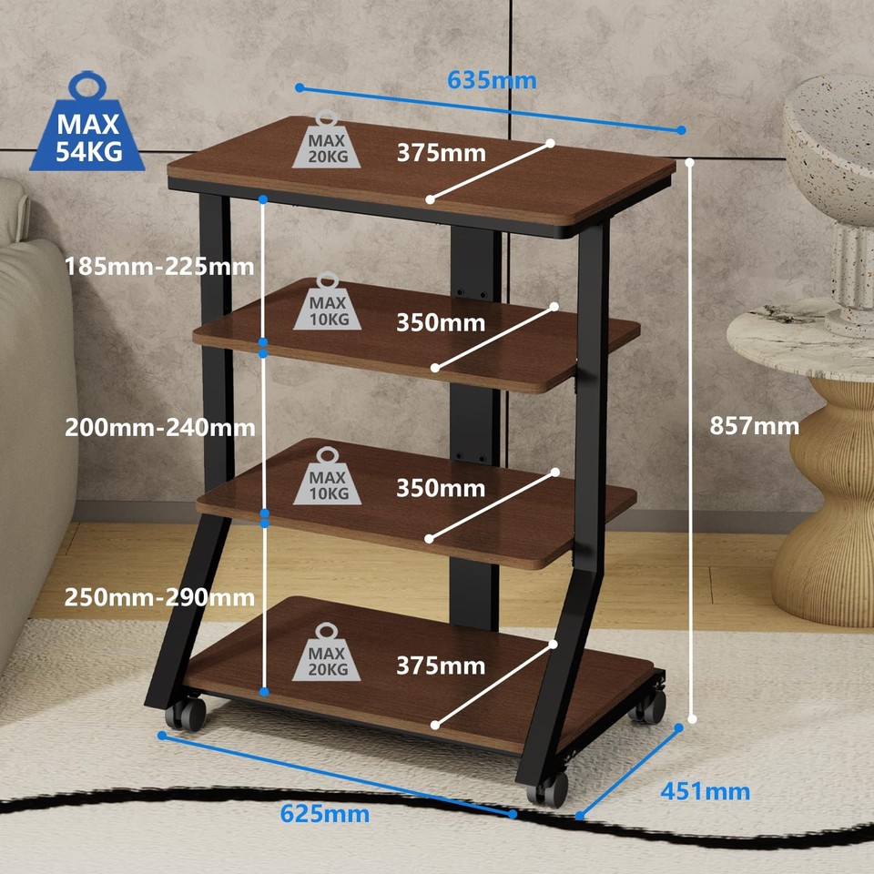 5Rcom HiFi Racks and Stands Audio Rack Cabinet AV Shelf Movement Stand ...