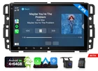 Plug&Play 8" Car Stereo Radio Apple Carplay Android 14 GPS Sat Nav For GMC Chevy