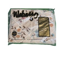 Vintage Wabasso Caress Twin Sheet Set 3pc Floral Lattice Cotton Blend Canada NEW