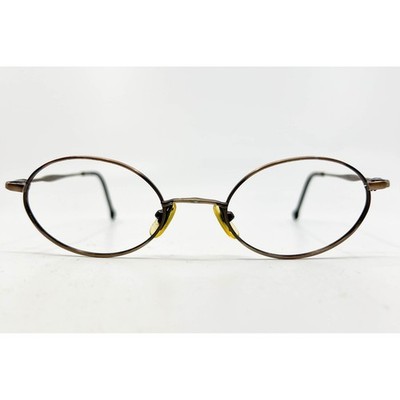 Lee Cooper LC-023 Bronze Oval Metal Eyeglasses Frames 50-19-140 Vintage Style