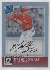 2016 Donruss Optic Rated Rookies Carolina Blue 26/35 Kaleb Cowart #174 Auto 0cz