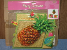 (12 packages of 3) Creative Converting Tahiti Tropics Party Assorted Cutouts