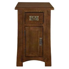 MISSION TAPERED LEG NARROW NIGHTSTAND - WALNUT (AW)