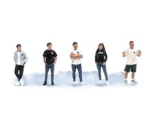 Liberty Walk Team Five Diecast Figure Set LE Exclusive 1/64 by American Diorama
