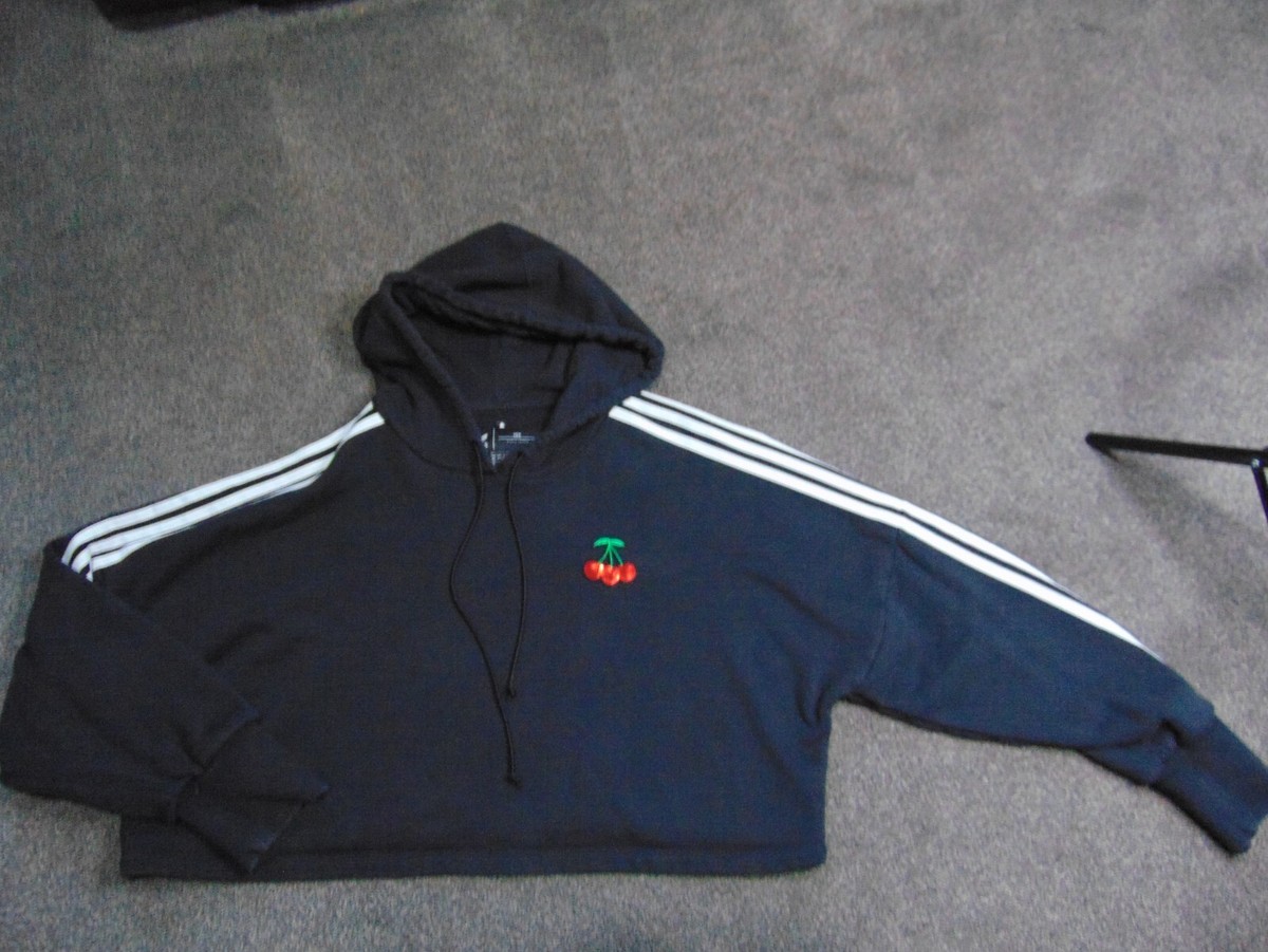 Ladies Adidas Originals Her Studio London Cotton Crop Hoodie Size