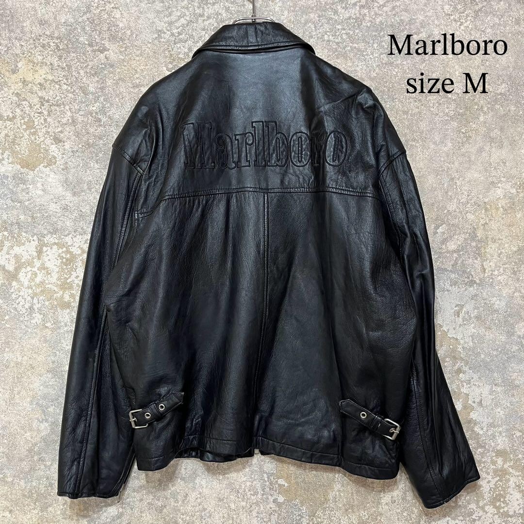 Marlboro Lamb Leather Jacket Bomber Men M Limited Edition Rare
