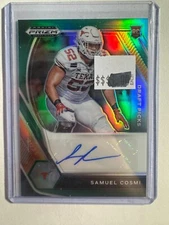 K224,674 -  2021 Panini Prizm Draft Picks Auto Prizms Green #96 Samuel Cosmi