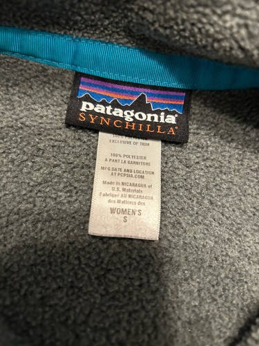 PATAGONIA SYNCHILLA LEGGERO SNAP-T maglione donna piccolo S grigio teal pile - Foto 3 di 7