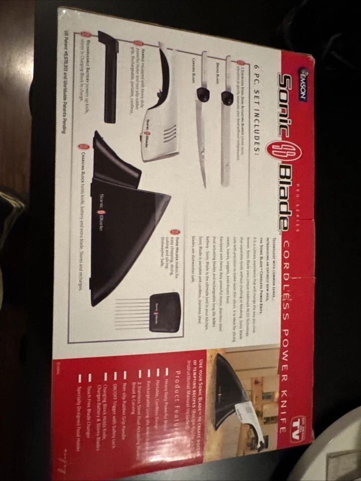 Cuchillo eléctrico portátil Emson Sonic Blade Pro Series tallado eléctrico NUEVO Foto 2 de 2