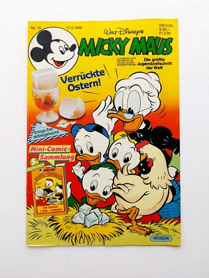Ehapa - Mickey Mouse No. 12 / 1988 / Excellent Condition / Z1 (with Mini Comics & Supplement)