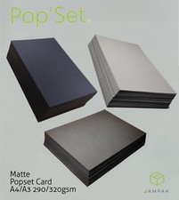 Black & Grey Card 290gsm 320gsm A4 / A3 Arts&Crafts Popset Matte black Card