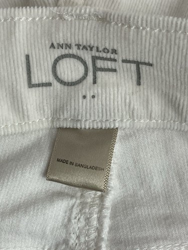 Ann Taylor LOFT Women’s Size 8 Solid White Modern Skinny Cordruy Pants - Picture 6 of 7