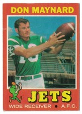 1971 Topps #19 DON MAYNARD - New York Jets - LOW GRADE - FAIR-GOOD+