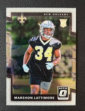 2017 Donruss Optic #136 Marshon Lattimore ROOKIE CARD Saints NO RESERVE. rookie card picture