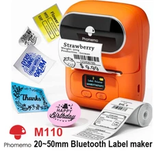 Phomemo M110 Label Maker Machine Thermal Bluetooth Label Barcode Printer LOT