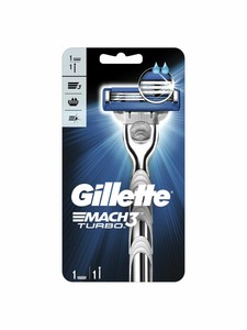 Бритва Gillette mach-3 Turbo с 1 сменной кассетой, для мужчин, ш/к 21459 (7702018421459)