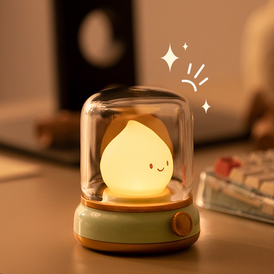 Cute Kerosene Lamp Durable USB Rechargeable Dimmable Kawaii