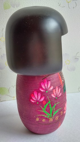 Japanische süße Kokeshi Puppe von Shoei Fujikawa 18, m (7,2") hoch Titel Mushin gebraucht - Bild 16 von 24