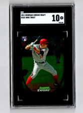 2011 Bowman Chrome Draft MIKE TROUT (RC) rookie #101  graded SGC 10 GEM