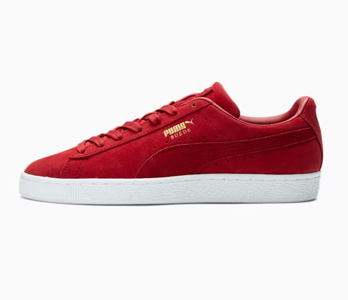 PUMA Suede Classic Tones Sneaker Tango Red Gold Size 389550 02