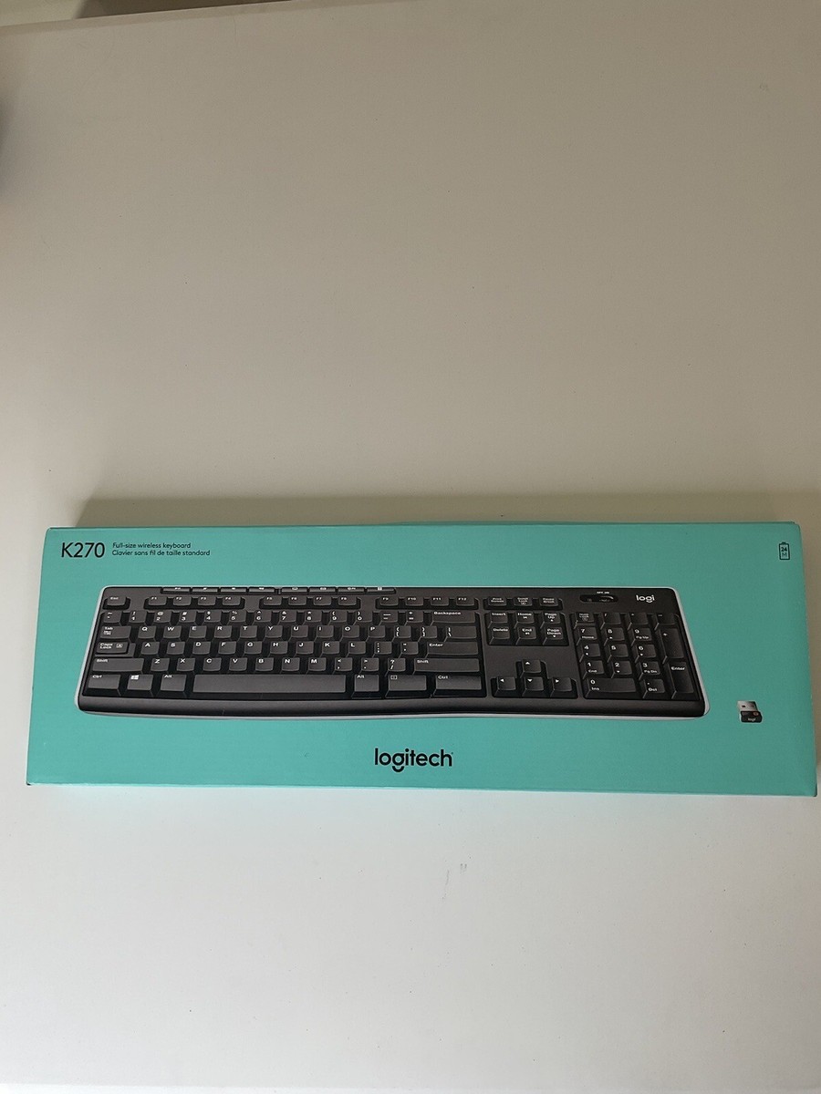 Logitech K270 Wireless Keyboard for Windows GHz Full-Size Number Pad  PC/MAC