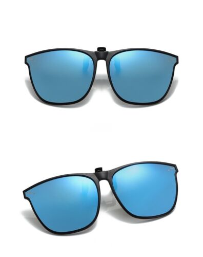Unisex Polarized Clip-On Sunglasses Oversized Anti-Glare Lenses Driving Eyeglass - Picture 4 of 33