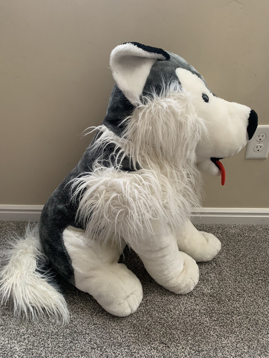 Jumbo Husky Dog Plush Cuddletown Sitting Stuffed Puppy 26