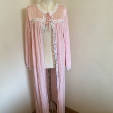 Vintage Glencraft Lingerie Nightgown Robe Lace Trim Size Large Union Made