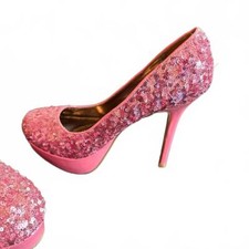 Glamorous Pink Sequin High Heels