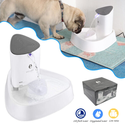 Automatic Dog Cat Water Fountain LED Lighting Pet Electric Dispenser with Filter - Picture 1 of 23