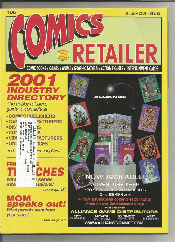 Retailer Fanzine COMICS RETAILER #106 - January 2001 - 122 pages