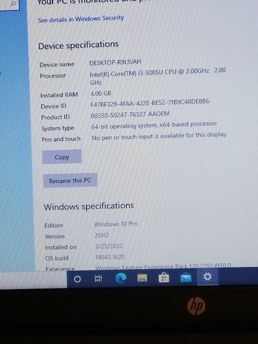 Hp 250 G5 I3 5005 2 00ghz 4gb Ram 500gb Hdd Win 10 Pro Office 10 Ebay