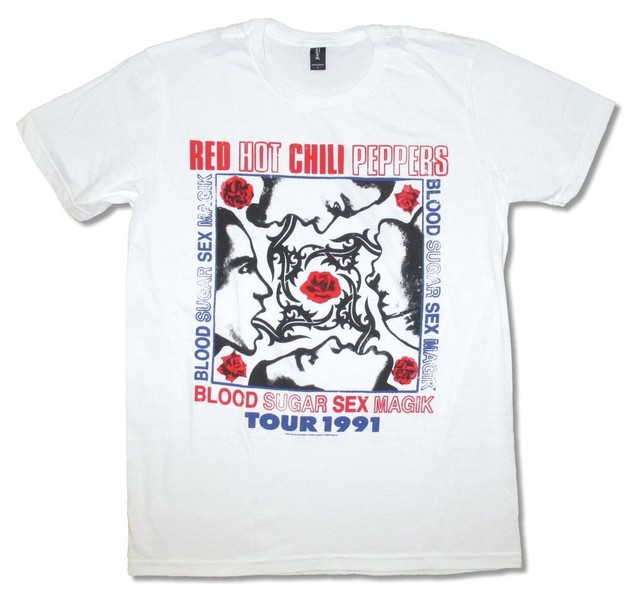 red hot chili peppers t shirt white