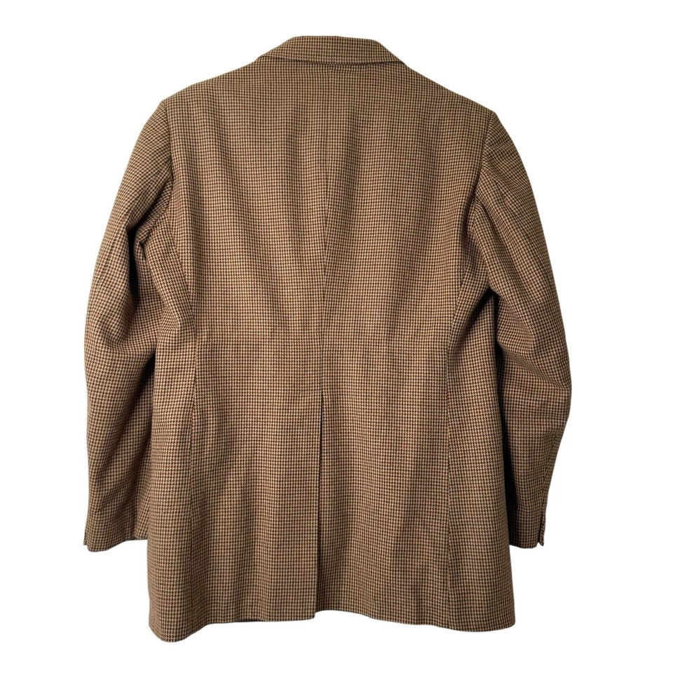 VTG Men's Tweed Houndstooth Riding Jacket Sz 42 England Equestrian Countryside - Image 2 of 4