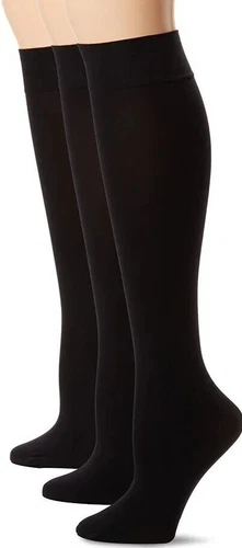 Opaque Knee Highs Socks WOMEN Super Soft Trouser  Turkish 70 Den 3 Pairs