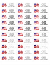 60 Personalized Return Address Labels Custom Mailing Stickers USA Flag Free Ship