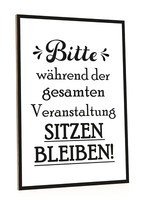 Holzschild Bitte Sitzen Bleiben