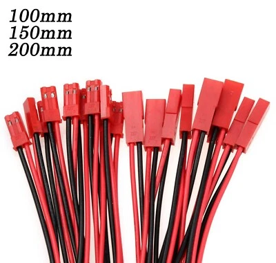 JST BEC 5 oder 10 Paar Stecker / Buchse mit Kabel 100mm 150mm 200mm 5x 10x - Bild 1 von 4