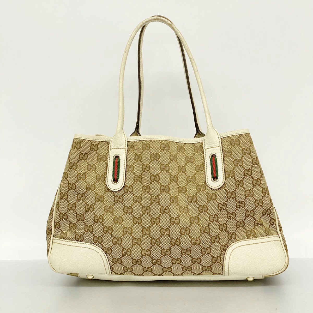 Gucci GG Canvas Sherry Line Tote Bag Beige Champagne Gold thumbnail 12