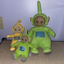 Vintage Teletubbies Plush Lot of 3 Eden spinmaster playskool dipsy laa laa