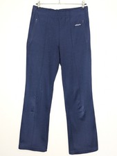 Vintage 80s Adidas Wide Leg Flare Navy Blue Drawstring Waist Track Pants Size L