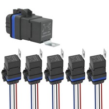 5 Pack 4-PIN Waterproof Relay with Harness Kit 40A 12V DC