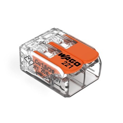 221-412 2-Conductor Compact Splicing Connectors (Pack of 100)