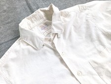 Vtg 50s 60s Towncraft Penneys Oxford Shirt Snap Collar Loop Collar White USA S