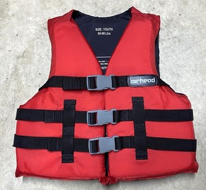 Airhead Model P-1200, Type III Youth Life Vest Life Jacket, 50-90 lbs.  EUC!