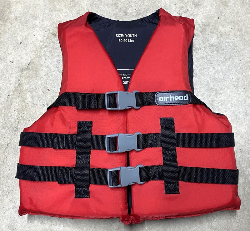 Airhead Model P-1200, Type III Youth Life Vest Life Jacket, 50-90 lbs.  EUC!