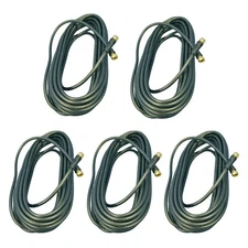 5 Leviton Black 25' Coaxial Video Cable Gold Plugs End F-Type RG59 C5851-25G-104