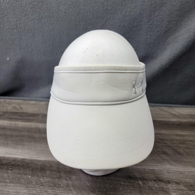 Under Armour Hat Visor Womens One Size White Microfiber Adjustable Sports Golf