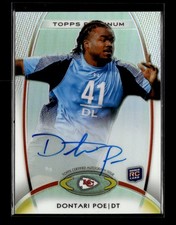 2012 Topps Platinum #163 Dontari Poe Rookie Autographs Refractors