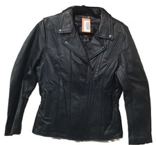 Ladies USA Made Leather Motorcycle Jacket - 462